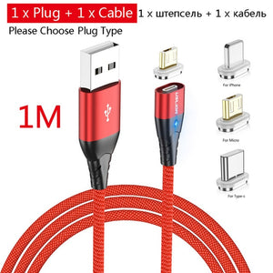 USLION Magnetic Fast Cable Micro USB Charging Phone Android Data Cable Wire Magnet Charger For Samsung Xiaomi Huawei Mobile 3A