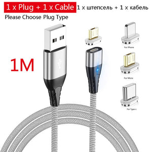 USLION Magnetic Fast Cable Micro USB Charging Phone Android Data Cable Wire Magnet Charger For Samsung Xiaomi Huawei Mobile 3A