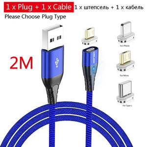 USLION Magnetic Fast Cable Micro USB Charging Phone Android Data Cable Wire Magnet Charger For Samsung Xiaomi Huawei Mobile 3A