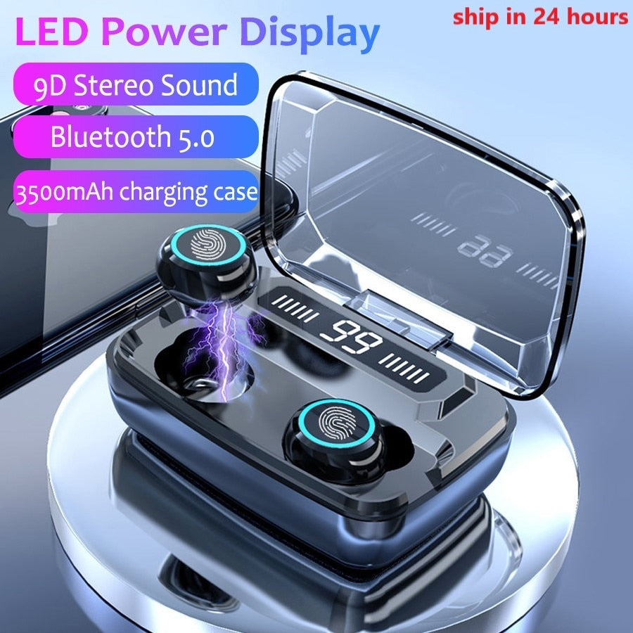 Bluetooth Wireless Earphones Headphones Earbuds Touch Control Sport Headset Noise Cancel Earphone Headphone