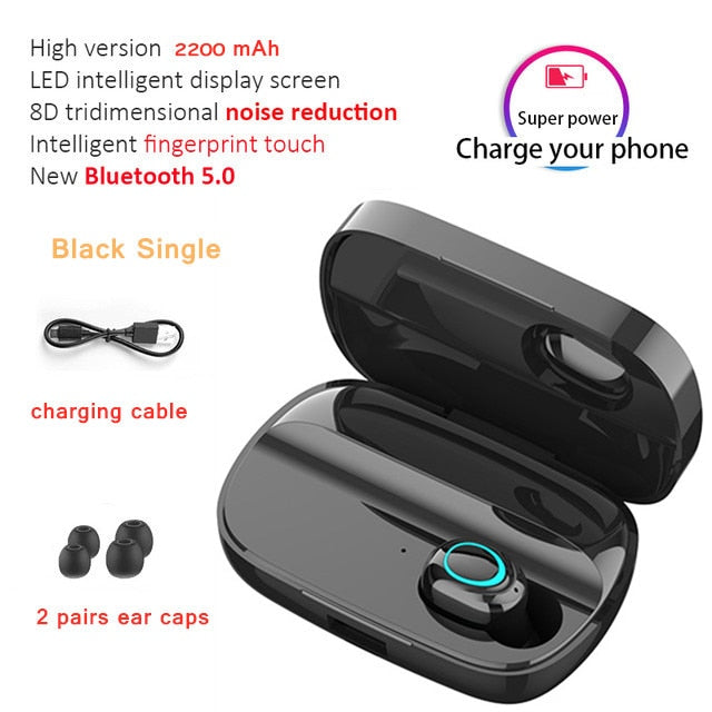 Bluetooth Wireless Earphones Headphones Earbuds Touch Control Sport Headset Noise Cancel Earphone Headphone