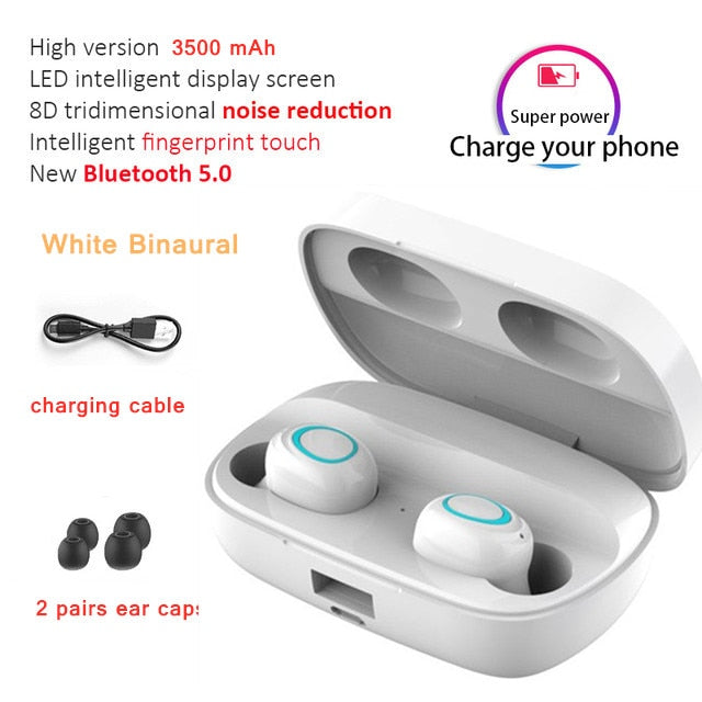 Bluetooth Wireless Earphones Headphones Earbuds Touch Control Sport Headset Noise Cancel Earphone Headphone