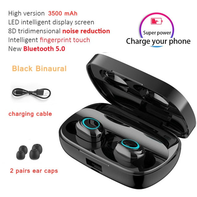 Bluetooth Wireless Earphones Headphones Earbuds Touch Control Sport Headset Noise Cancel Earphone Headphone