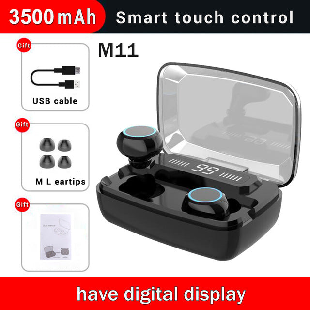Bluetooth Wireless Earphones Headphones Earbuds Touch Control Sport Headset Noise Cancel Earphone Headphone